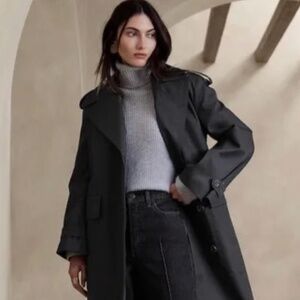 Banana Republic Black Timeless Trench Coat